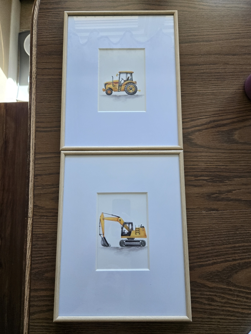 Watercolor Construction Wall Decor
